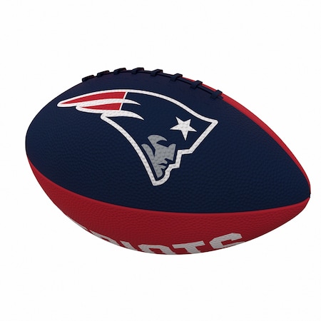 Logo Brands New England Patriots Pinwheel Logo Junior-Size Rubber Football 619-93JR-2